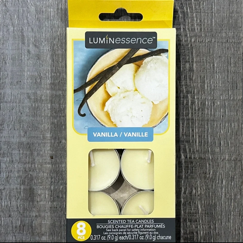 💞 New 8-Pack Vanilla Tea Light Candles
